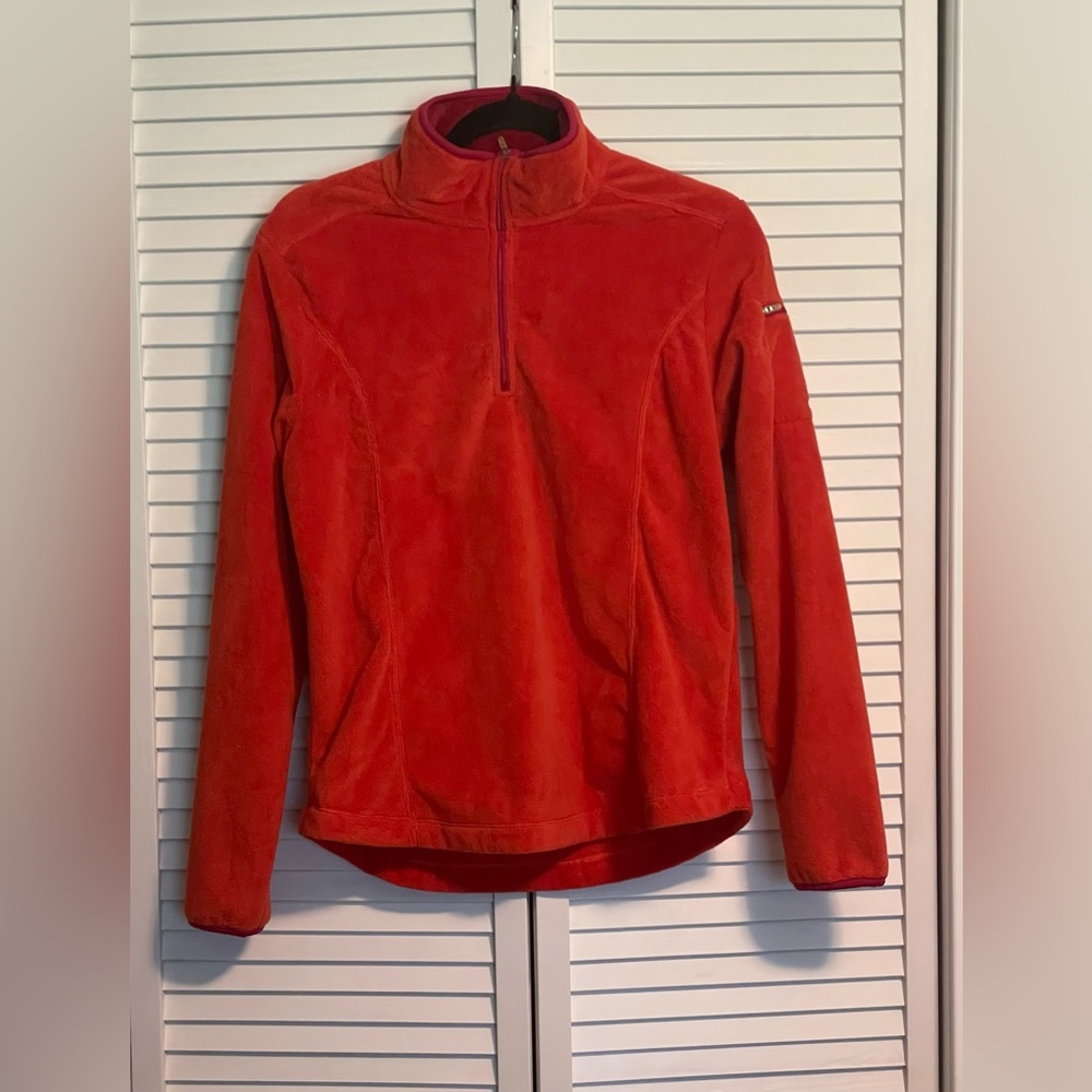 HORNY TOAD & Co 1/4 Zip Fleece Jacket Orange Pink Daphne Pullover